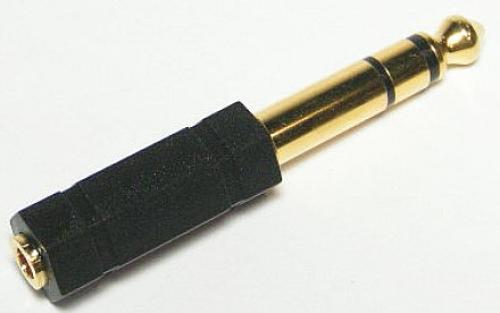 6.3mm Audio Plug Stereo To 3.5mm Audio Jack Stereo Gold (JT2-1165A)